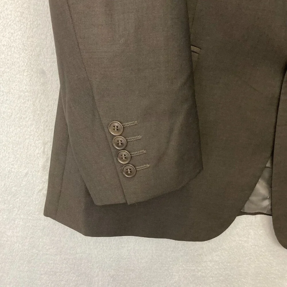 Valentino Wool Mohair‎ Blazer Mens Size 44 Sport Coat Brown Suit Jacket Formal